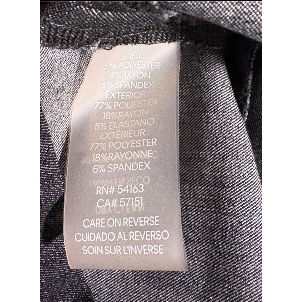 Calvin Klein Dark Charcoal Chambray Sleeveless Sheath Dress Business Sz 12P - Picture 4 of 10